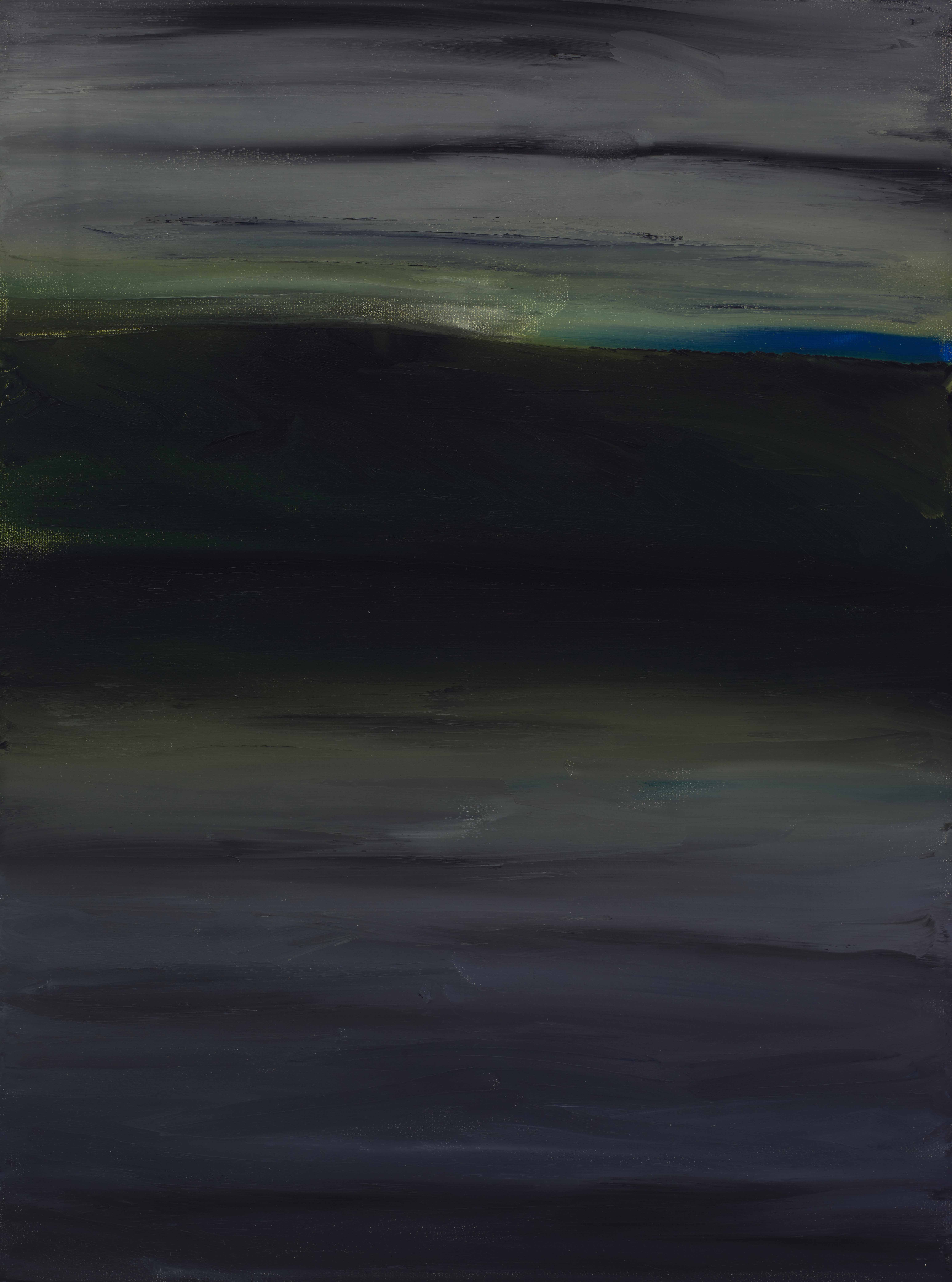 River at Dawn 1, 1996-2024, oil on canvas, 24x18 inches
