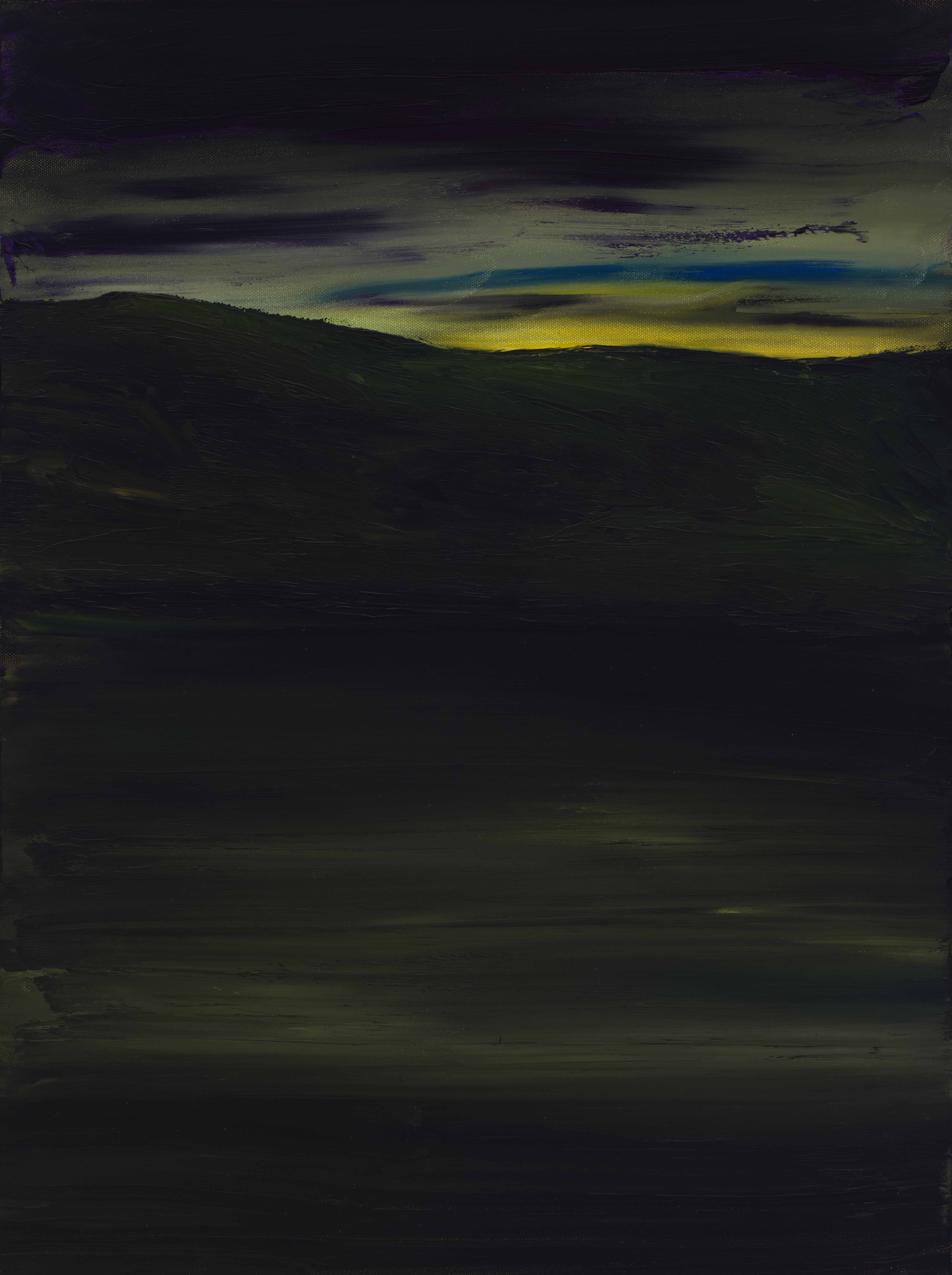 River at Dawn 2, 1996-2024, oil on canvas, 24x18 inches