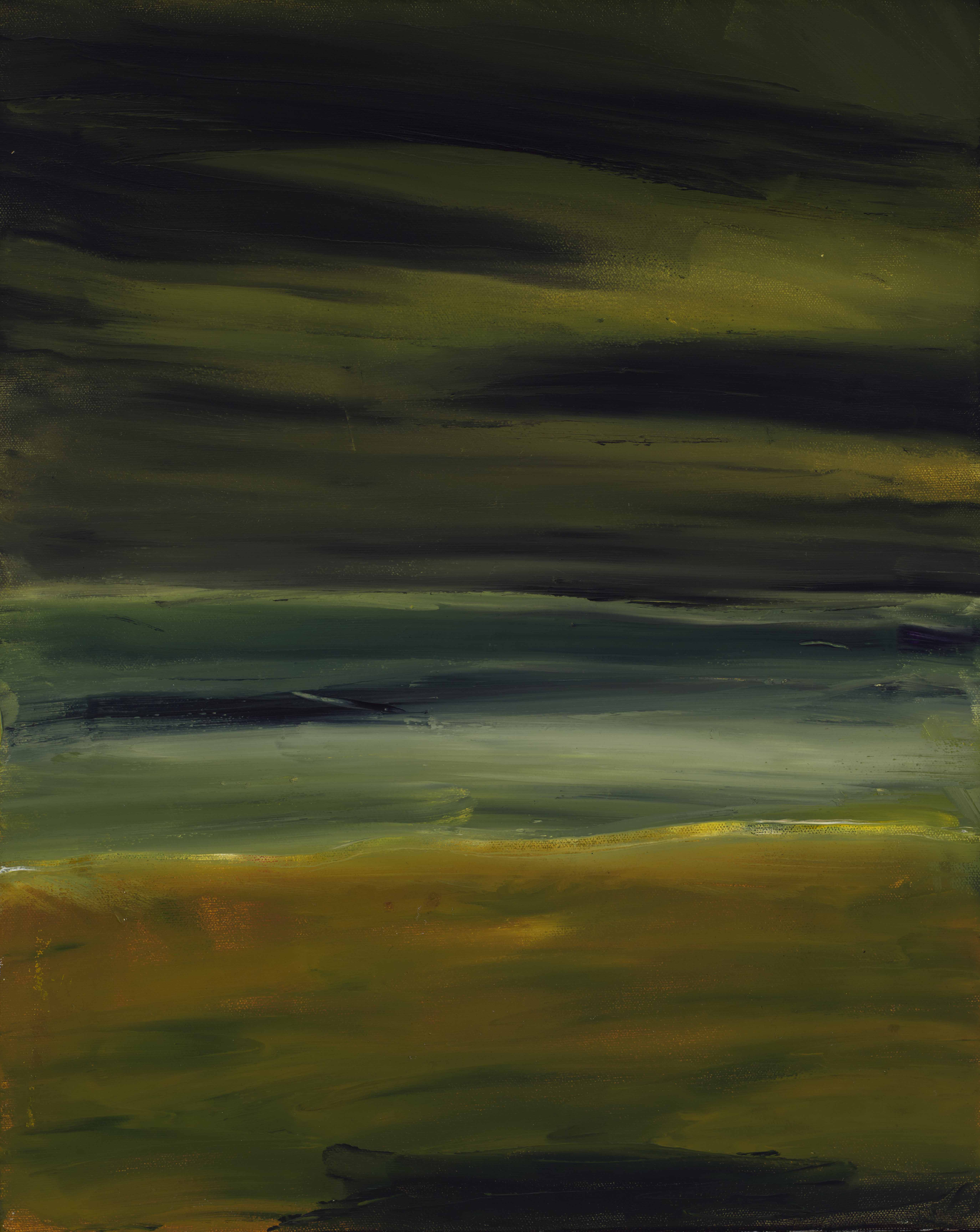 Beach at Dawn, 1996-2024, oil on canvas, 20x16 inches