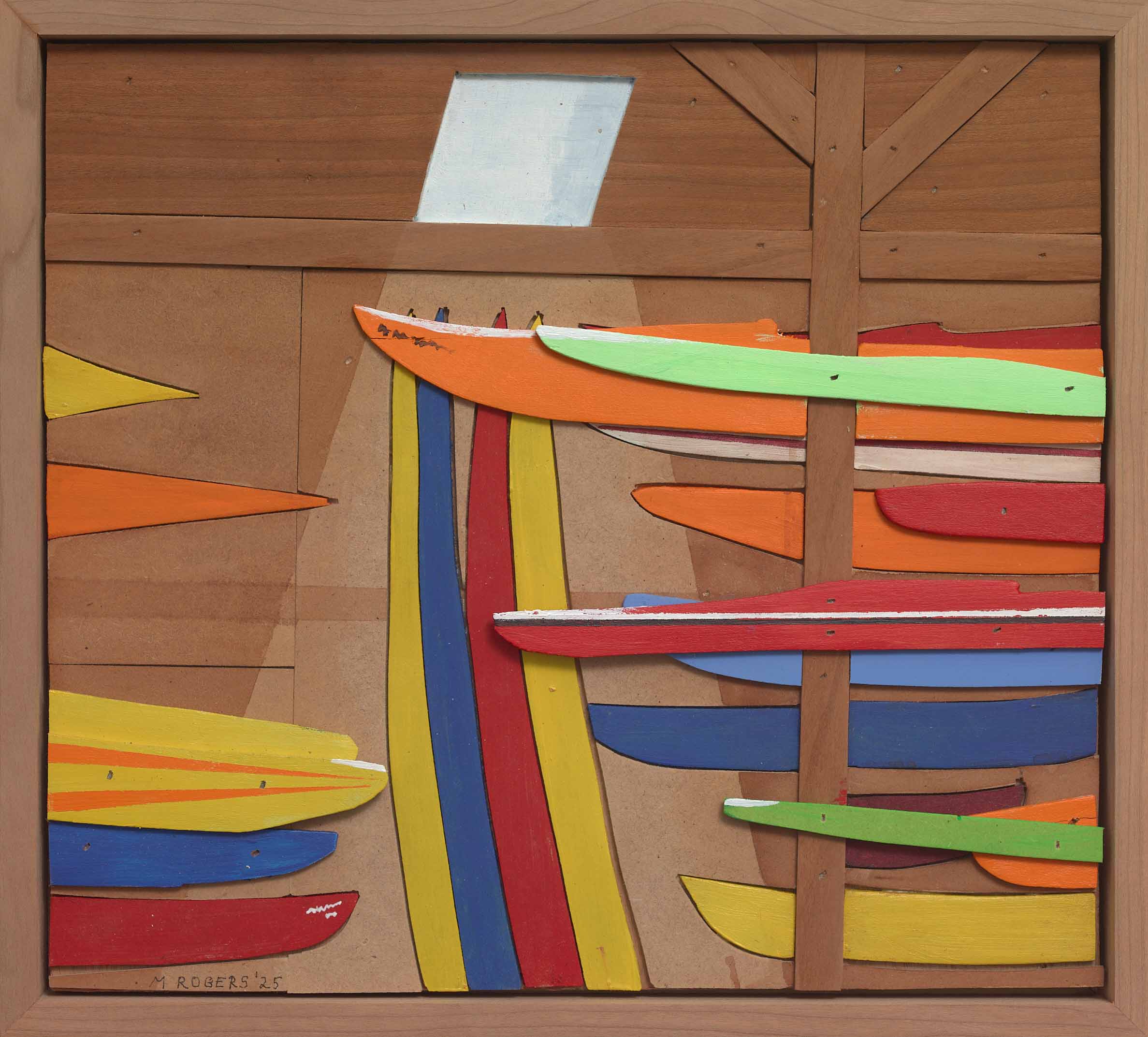 Nonesuch Oar & Paddle, 2025, mixed media, 11.75 x 13 inches