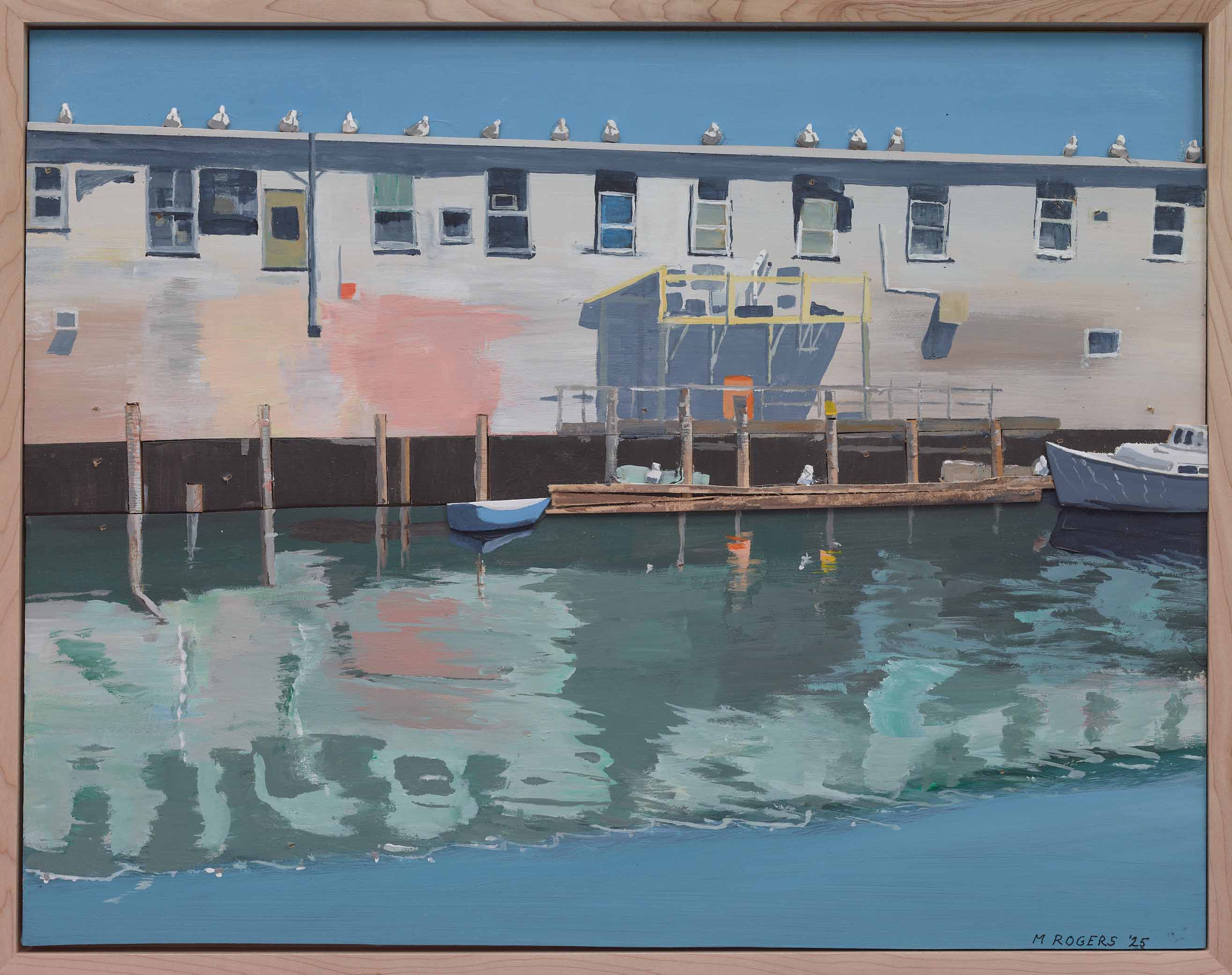Portland Pier, 2025, mixed media, 16.75 x 21.25 inches