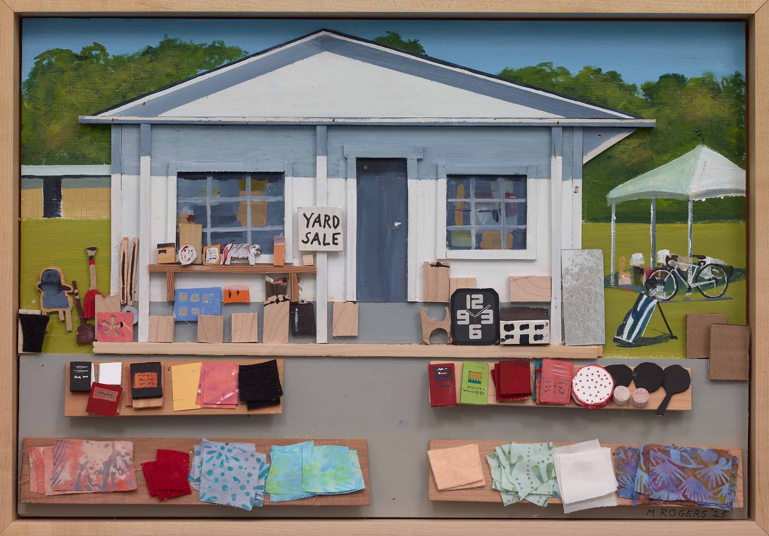 Yard Sale, 2025, mixed media, 15 x 21.5 inches