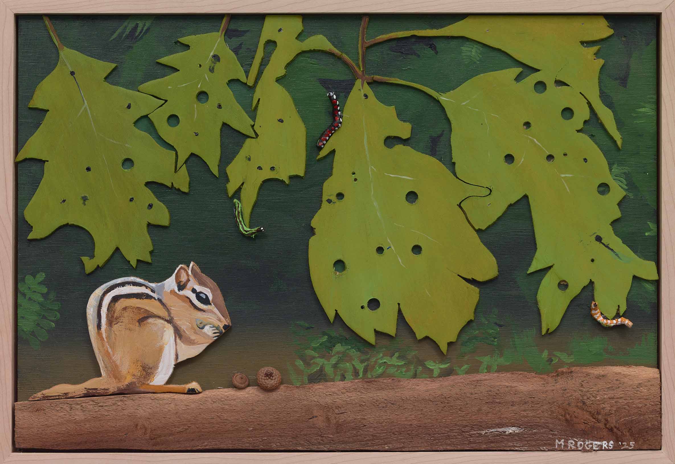 Edible Oak, 2025, mixed media, 13 x 9 inches
