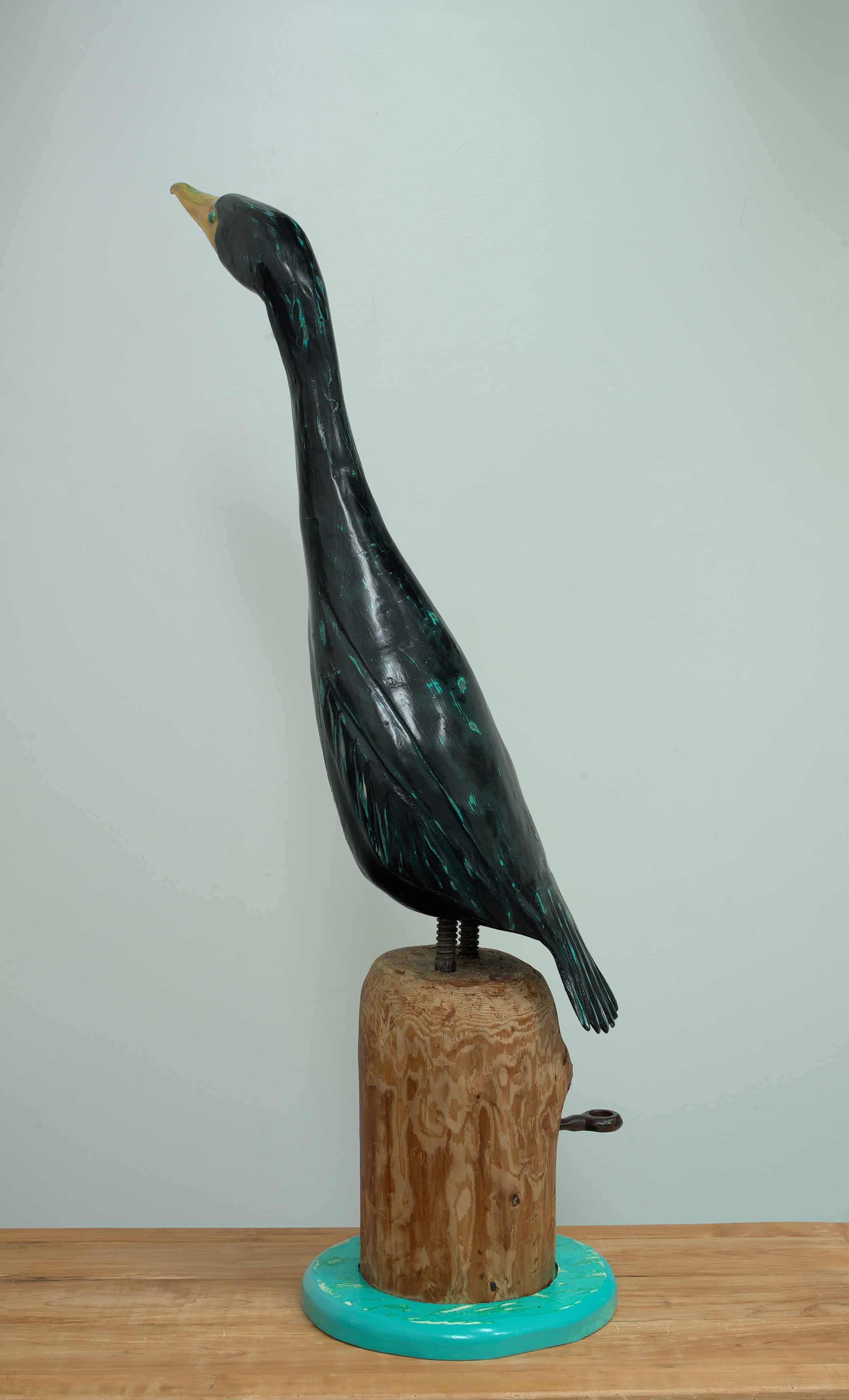 JOHN ATTWOOD, Prince of Tides, 2025, pine metal and acrylic, 47.25 x 13 x 21 inches