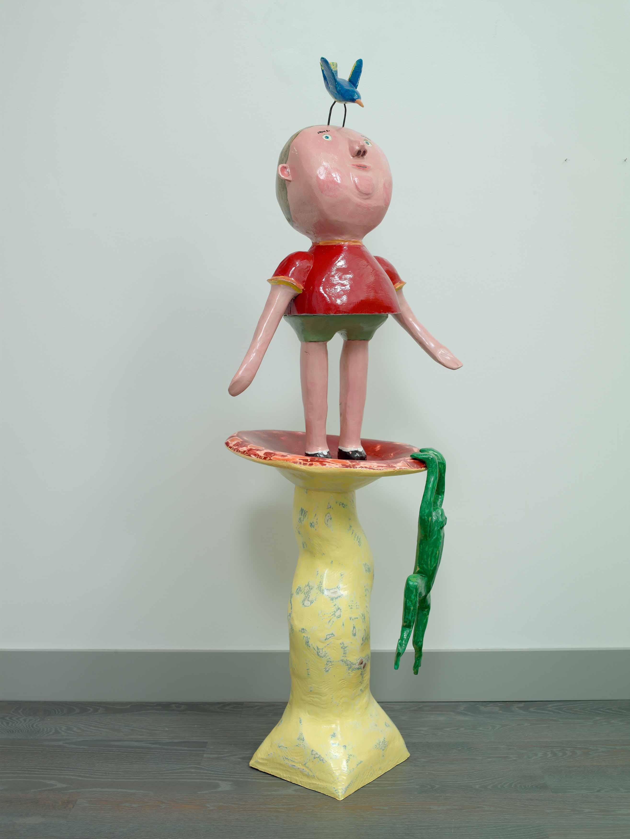 JOHN ATTWOOD, Ripple, 2024, pine, hemlock and oil paint, 57.5 x 19.5 x 21.25 inches