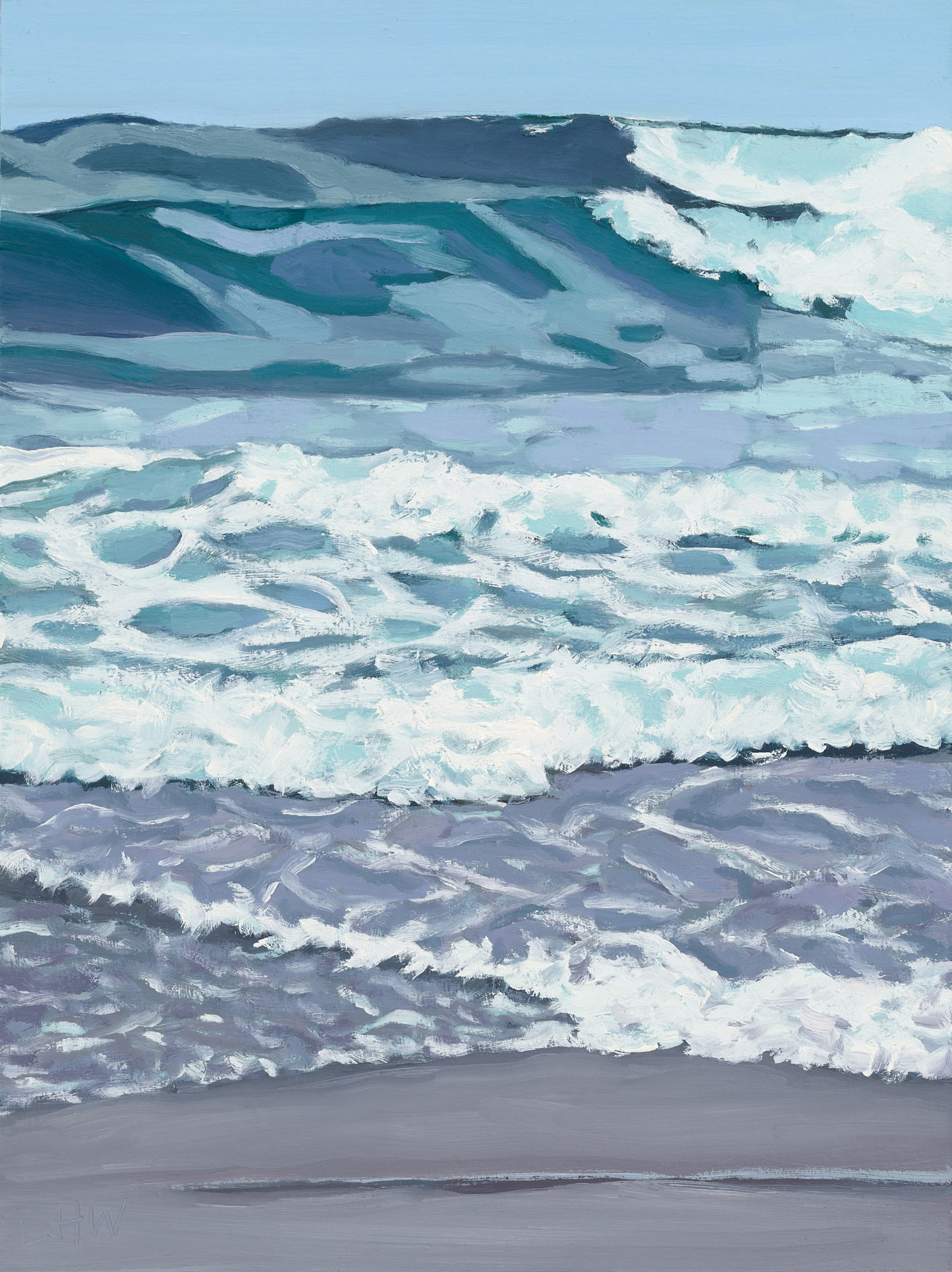 December 10th Wave, 2025, oil on panel, 12 x 9 inches