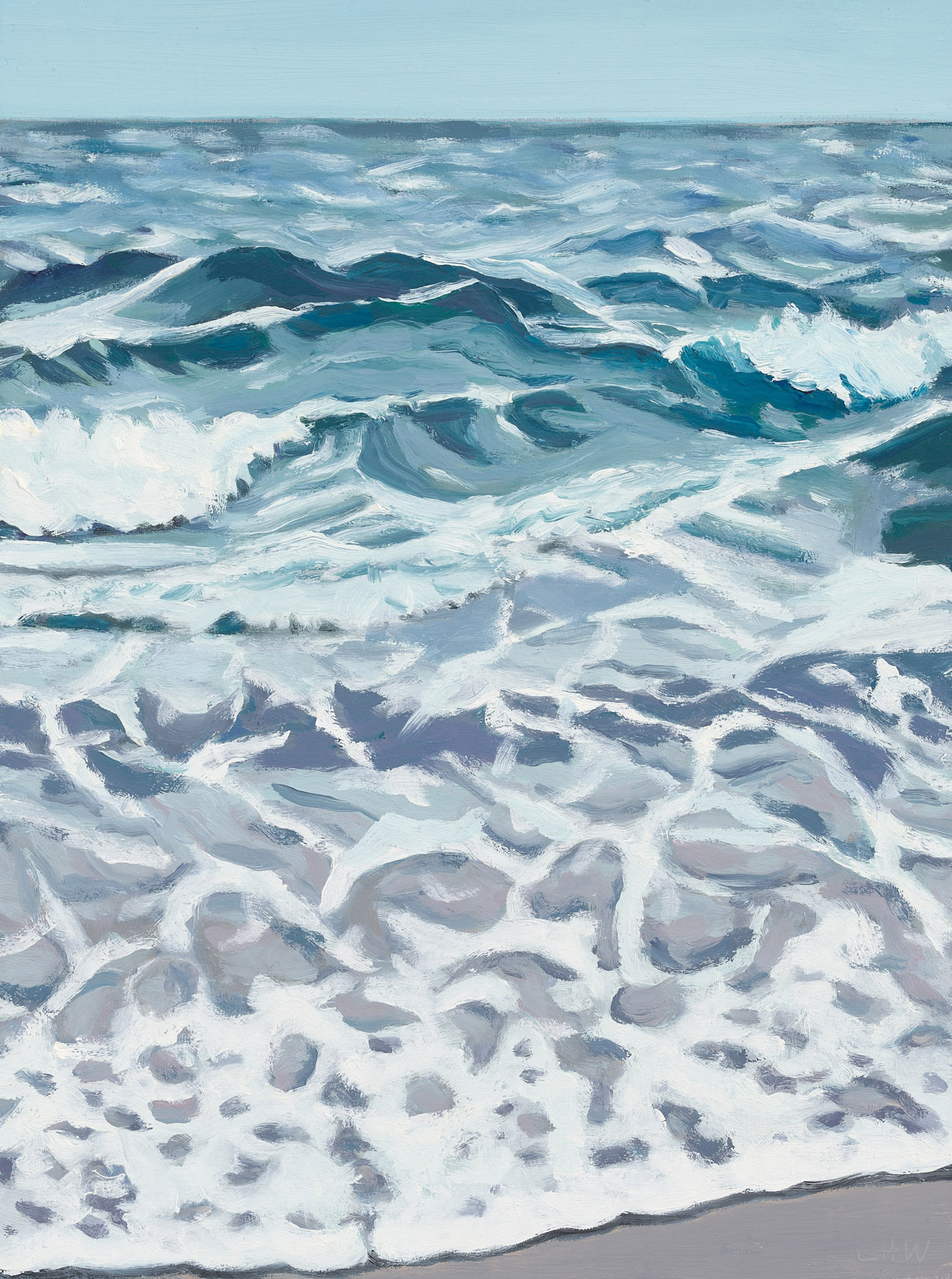 Again and Again, 2025, oil on panel, 12 x 9 inches