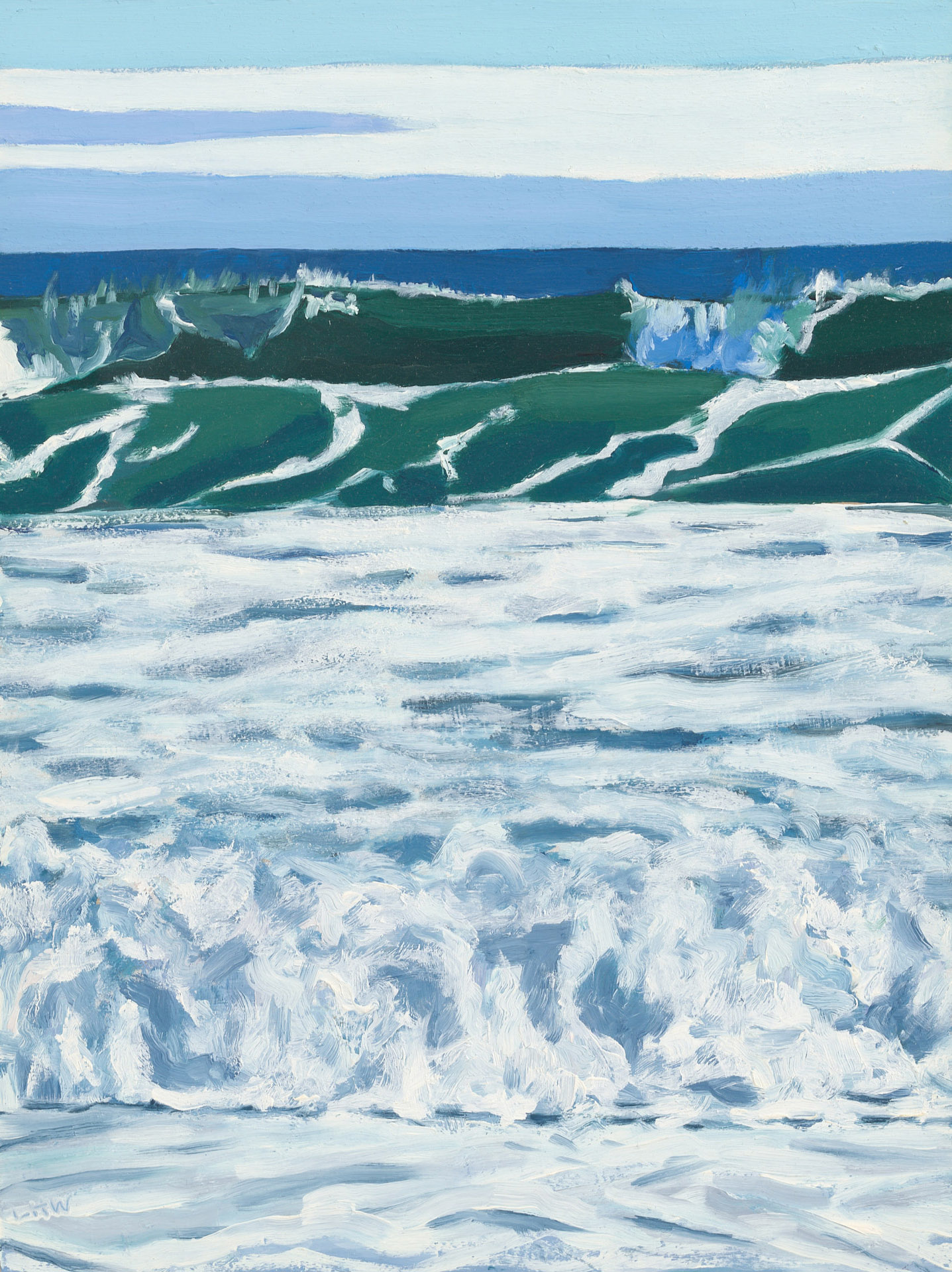 Christmas Waves, 2026, oil on panel, 12 x 9 inches