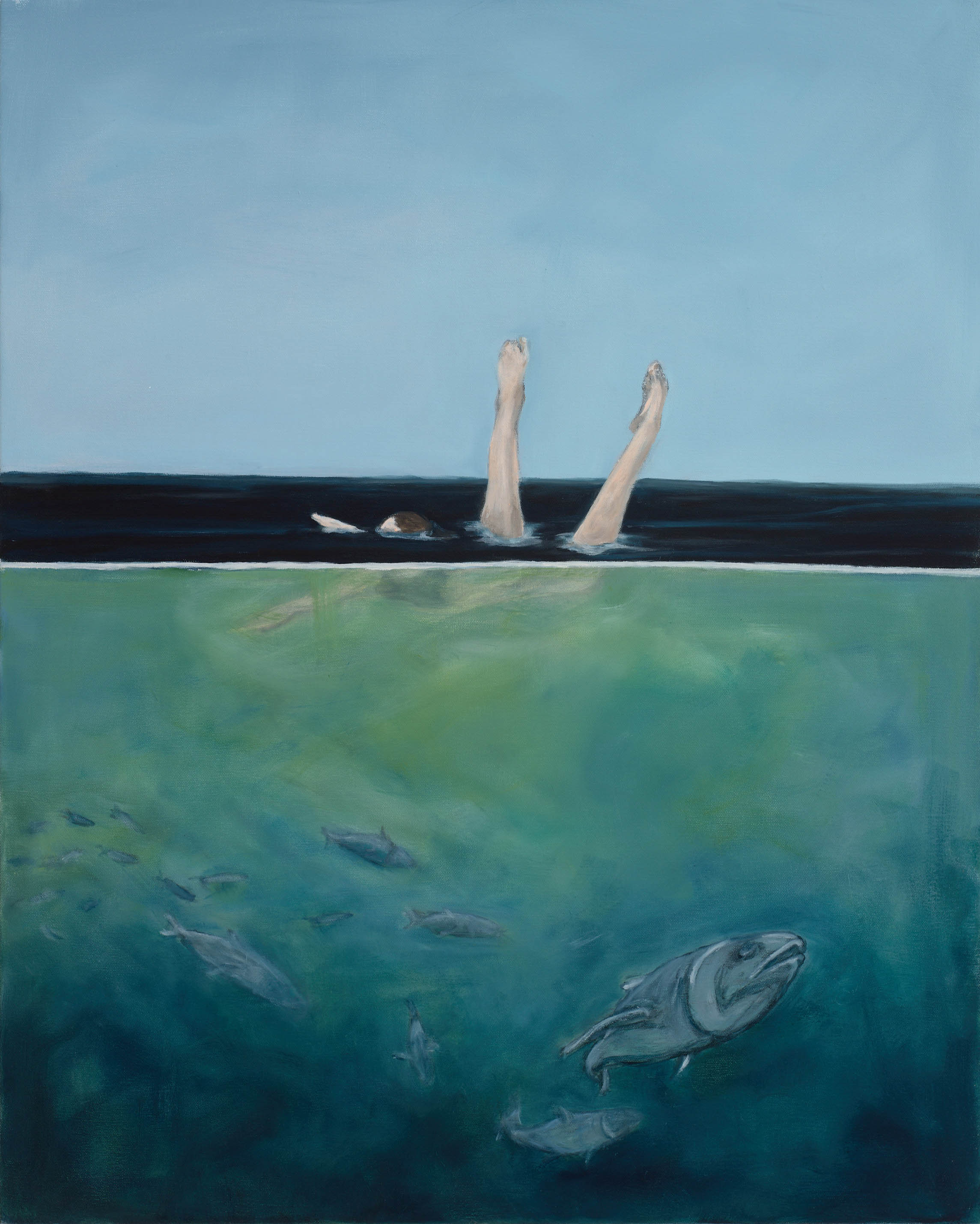 Ecstatic Swim, 2026, oil on canvas, 30 x 24 inches