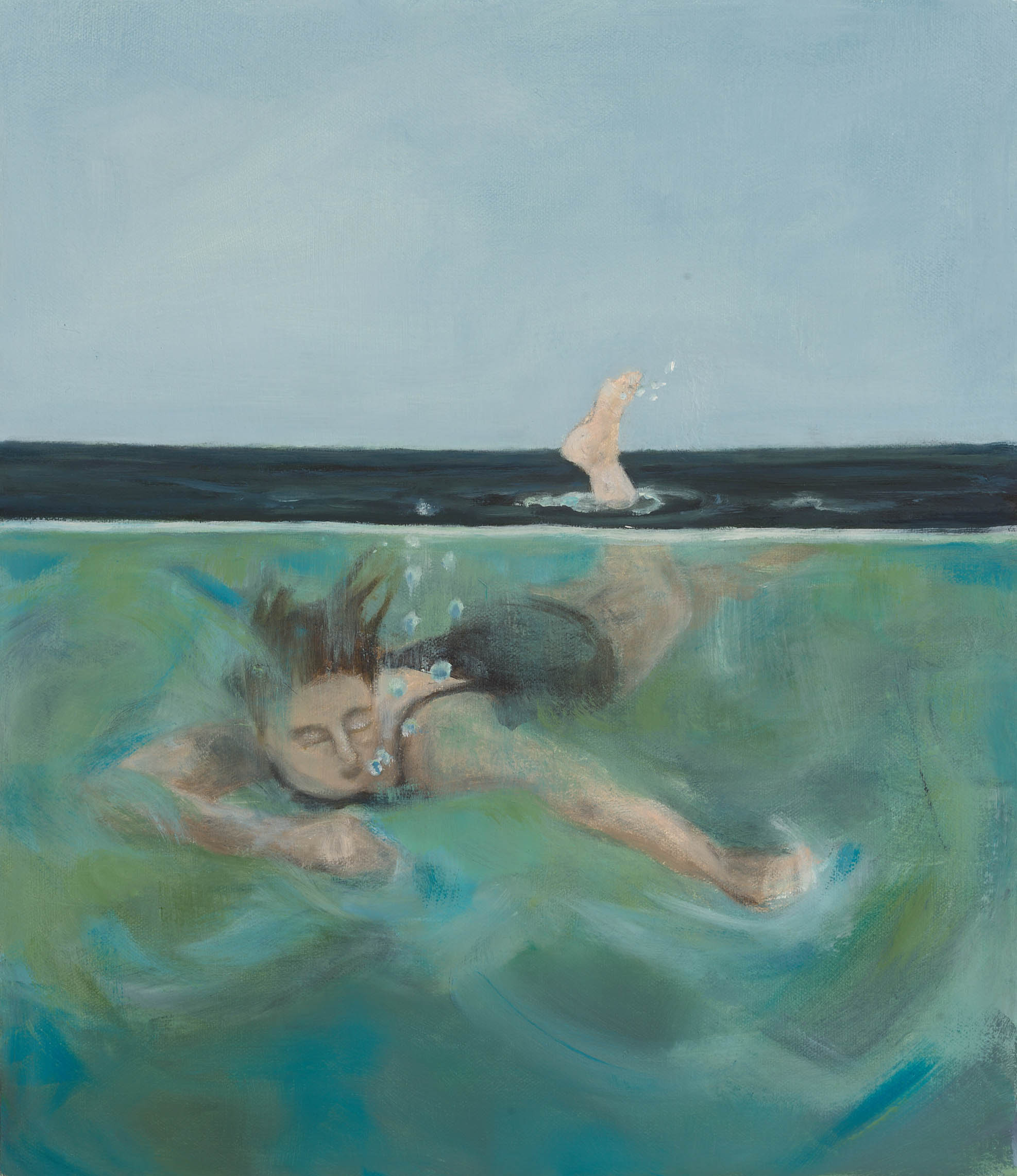 Hold Your Breath, 2026, oil on canvas, 14 x 12 inches