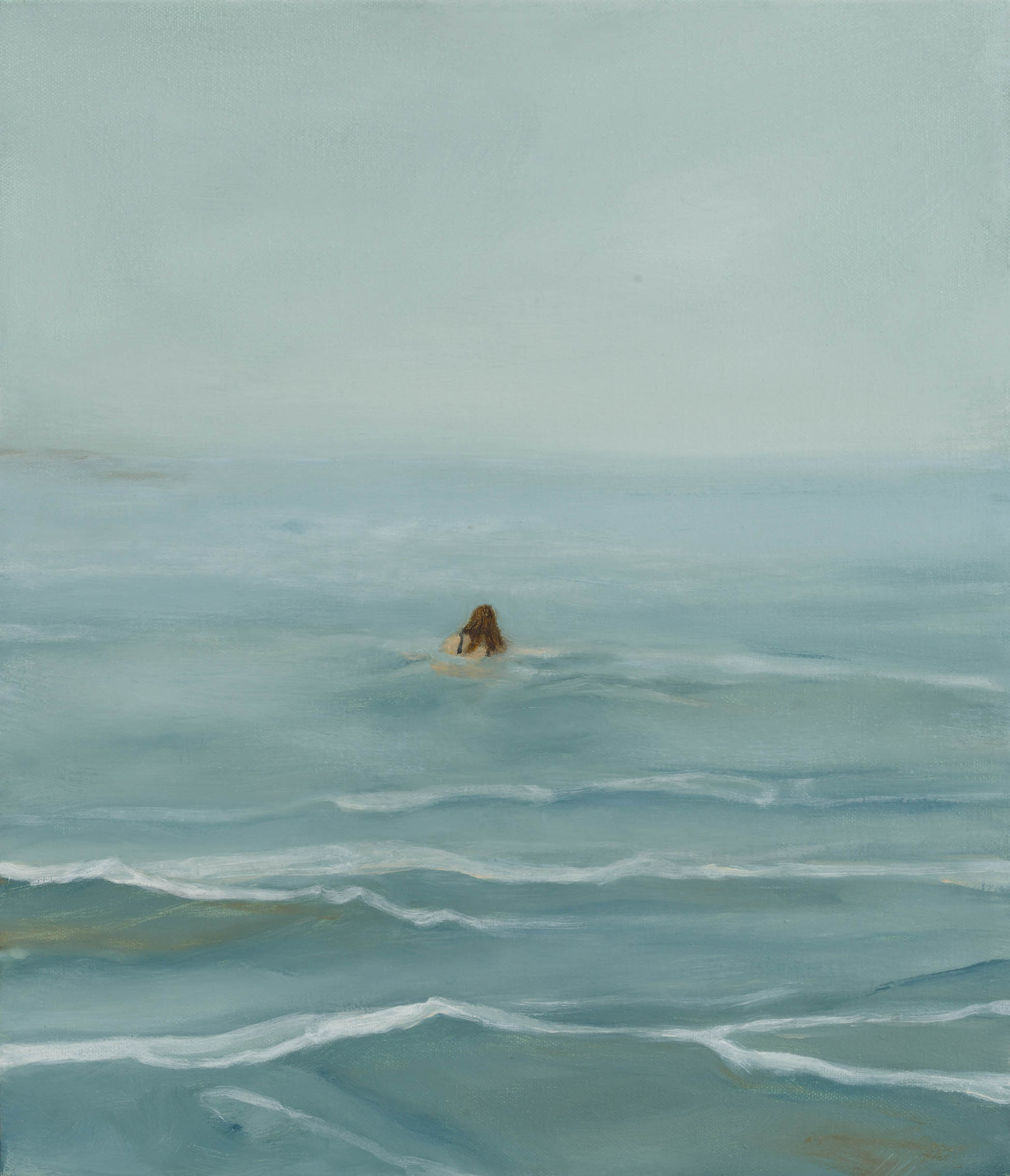 Straight Out, 2026, oil on canvas, 14 x 12 inches