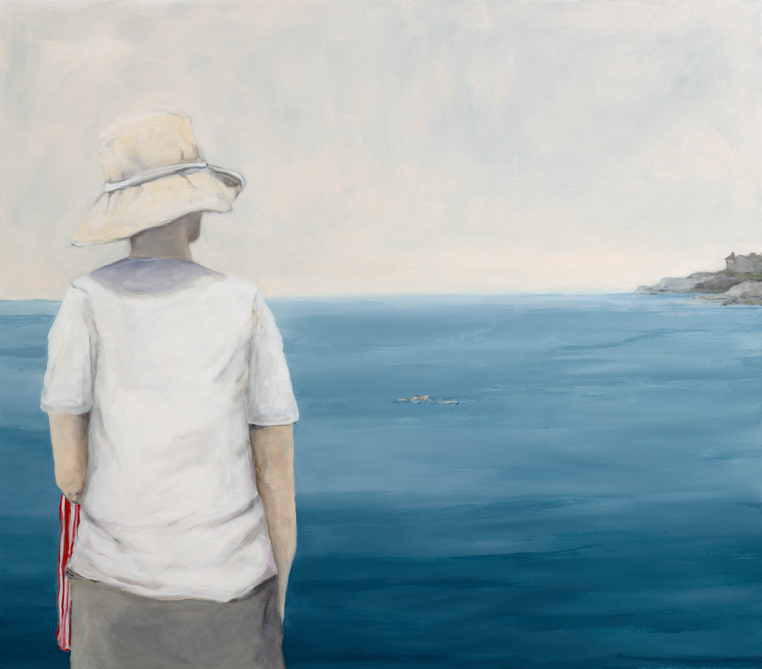 Watching, 2026, oil on canvas, 335 x 40 inches