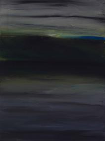 River at Dawn 1, 1996-2024, oil on canvas, 24x18 inches