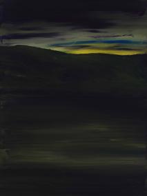 River at Dawn 2, 1996-2024, oil on canvas, 24x18 inches