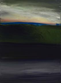 River at Dawn 3, 1996-2024, oil on canvas, 24x18 inches