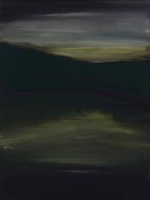 River at Dawn 4, 1996-2024, oil on canvas, 24x18 inches