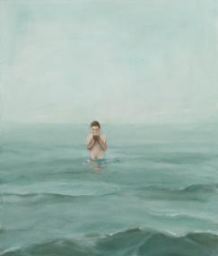 Cold Swim, 2026, oil on canvas, 14 x 12 inches