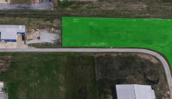 Map graphic showing the 5-acre site in Jonesboro Industrial Park  