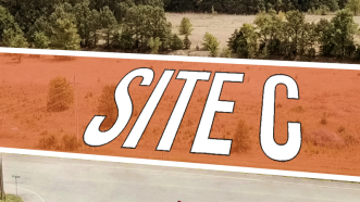 Shaded graphic area for Site C location on a photo at Henry P. Jones III Business Park in Jonesboro, Arkansas