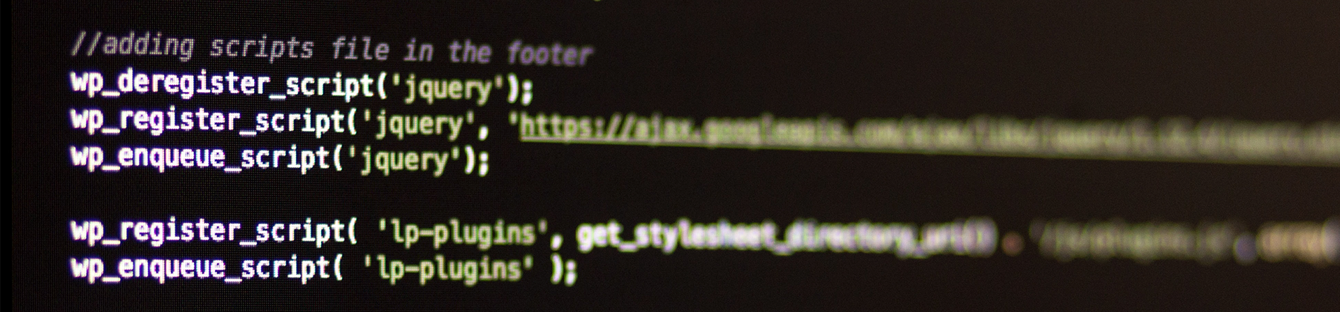 Computer code on a screen