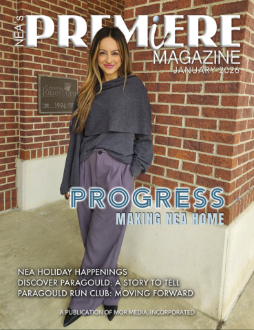 Bethania Baray-Harrison, Jonesboro Unlimited Director of Talent Attraction, on cover of January 2026 Premiere Magazine