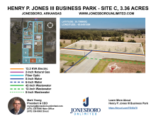 Henry P. Jones III Business Park Site C 3.36 Acres in Jonesboro, Arkansas Property Information Flyer Graphic