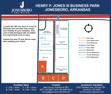 Map of the utilities infrastructure at Henry P. Jones III Business Park