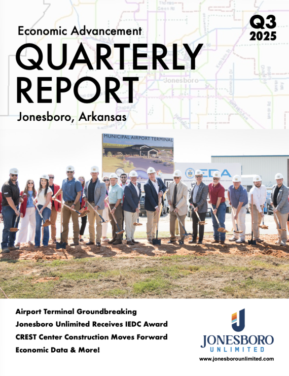 Cover of the Economic Advancement Quarterly Report for Quarter 3 of 2025 for Jonesboro, Arkansas